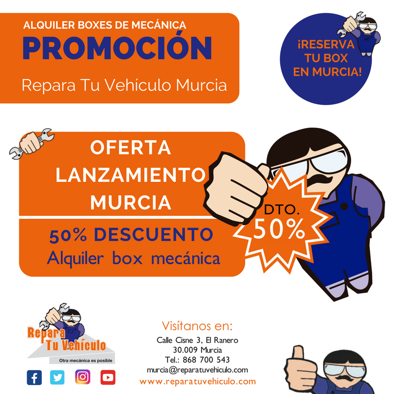 Promoción lanzamiento Repara Tu Vehículo Murcia