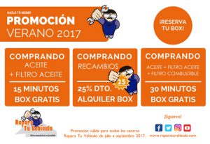 Repara tu vehiculo alquiler boxes mecanica promociones verano